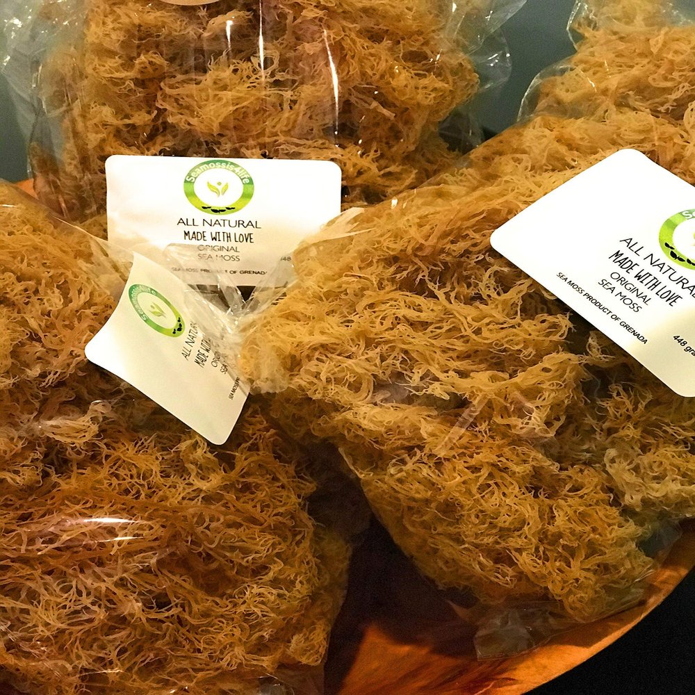 NATURAL,SEA MOSS (RAW) 4 0Z - IRISH MOSS,CHONDRUS CRISPUS,Jamaica Drink Below