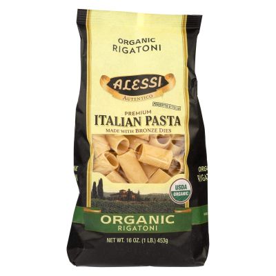 Alessi Pasta - Organic Rigatoni - Case of 12 - 16 oz.