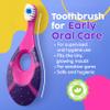Trueocity Infant Toothbrush Set for Oral Care (12 Months+)  Soft Bristles, Small Brush Head, Easy-Grip Handle  4-Pack (Pink & Purple) view 3