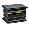Composite Casket Cremation Ashes Urn For Adult Decorated with Gold Band Memorial Urn for Human Ashes view 1