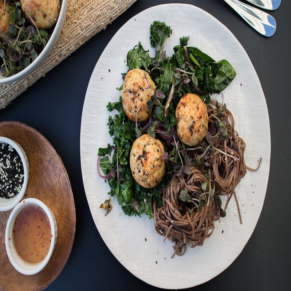 Sticky Sesame Chicken Meatballs
