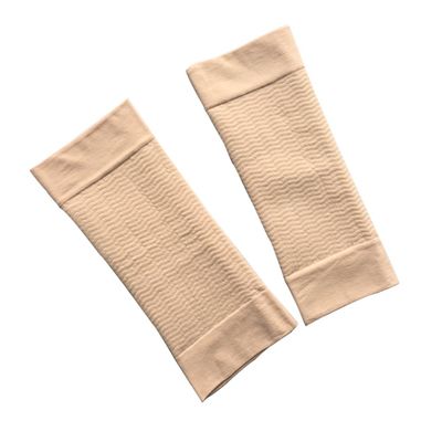 1 Pair Elastic Compression Arm Sleeves Shaper Sleeve Protective Upper Arms Shaper Sleeve for Sport Fitness (Beige)