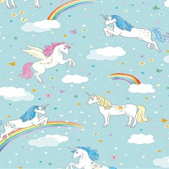 1 roll of unicorn gift wrap 70 cm x 2 m