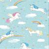 1 roll of unicorn gift wrap 70 cm x 2 m view 1