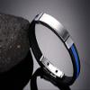LiFashion CL Men's Stainless Steel Blue Silicone Wristband Medical ID DNR Alert Bracelet Sos Emergency view 3