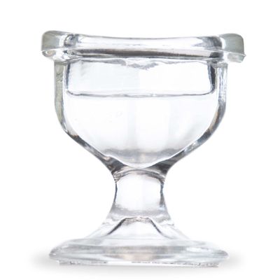 GMS Optical Glass Eye Wash Cup - Soothing Relief from Allergens, Irritants, Makeup, Dust, Dry Eyes and More - Use With Distilled Water or Saline (10 mL Volume)