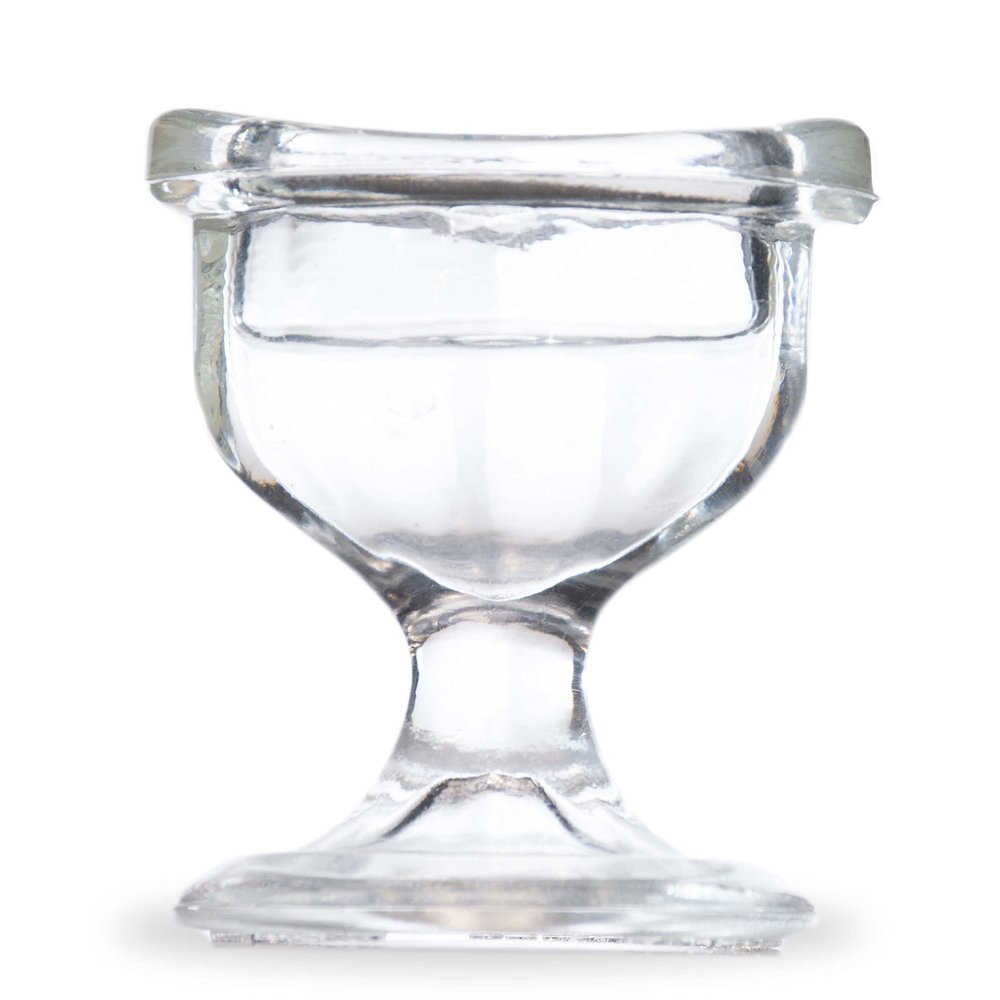 GMS Optical Glass Eye Wash Cup - Soothing Relief from Allergens, Irritants, Makeup, Dust, Dry Eyes and More - Use With Distilled Water or Saline (10 mL Volume)