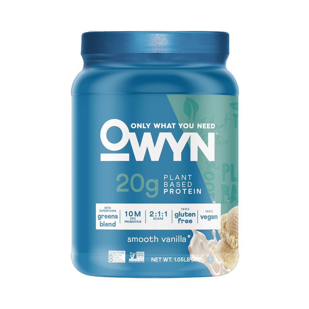 OWYN Only What You Need Plant-Based Protein Powder, Smooth Vanilla, 1.05 lbs