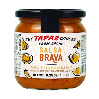 "The Tapas Sauce" Salsa Brava ( Tomato, Pepper and Chilli Sauce) ) Jar of 6.35 oz ( 180 g) (Pack of 18)
