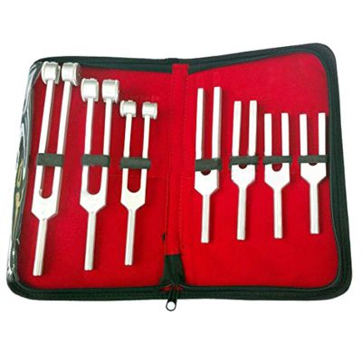 Laja Imports 7 Tuning Forks Set Chiropractic Physical Diagnostic Instruments for Educational Use