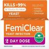 FemiClear 2-Day Dose Yeast Infection and Itch Control Ointment, for Moderate to Intense Symptoms, Made with All-Natural and Organic Ingredients, Plus External Anti-Itch Ointment for Soothing Care view 1
