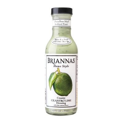 BRIANNAS - Home Style Creamy Cilantro Lime Dressing Fine Salad Dressing made with Premium Ingredients - Gluten Free, Kosher, & Low Sugar - 12 oz. Bottle