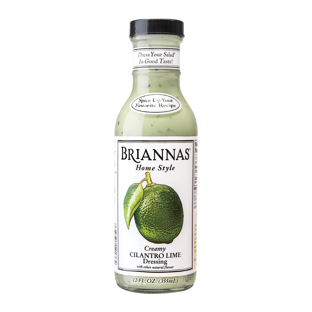BRIANNAS - Home Style Creamy Cilantro Lime Dressing Fine Salad Dressing made with Premium Ingredients - Gluten Free, Kosher, & Low Sugar - 12 oz. Bottle
