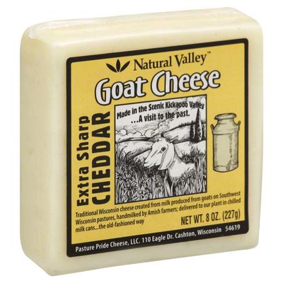 NATURAL VALLEY CHEESE GOAT CHDR XSHARP 8OZ