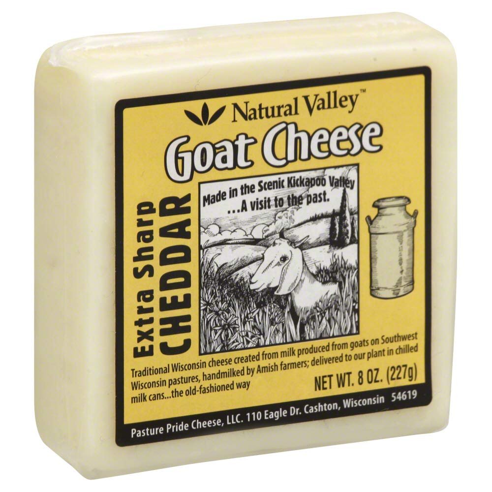 NATURAL VALLEY CHEESE GOAT CHDR XSHARP 8OZ