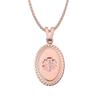 Divoti Custom Engraved-PVD Rose Gold Premier Disc Medical Alert Necklace, Medical ID Necklace Women, Medical Pendant Tag and (24/28 in) PVD Rose Gold Square Rolo-No Fill view 1