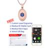 Divoti Custom Engraved-PVD Rose Gold Premier Disc Medical Alert Necklace, Medical ID Necklace Women, Medical Pendant Tag and (24/28 in) PVD Rose Gold Square Rolo-TP Blue view 4