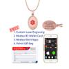 Divoti Custom Engraved-PVD Rose Gold Premier Disc Tag Medical Alert Necklace, Medical ID Necklace Women, Medical Pendant Tag and (24/28 in) PVD Rose Gold Snake -TP Red view 4