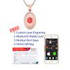 Divoti Custom Engraved-PVD Rose Gold Premier Disc Medical Alert Necklace, Medical ID Necklace Women, Medical Pendant Tag and (24/28 in) PVD Rose Gold Square Rolo-TP Red view 4