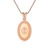 Divoti Custom Engraved-PVD Rose Gold Premier Disc Tag Medical Alert Necklace, Medical ID Necklace Women, Medical Pendant Tag and (24/28 in) PVD Rose Gold Snake -No Fill view 1