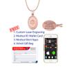Divoti Custom Engraved-PVD Rose Gold Premier Disc Tag Medical Alert Necklace, Medical ID Necklace Women, Medical Pendant Tag and (24/28 in) PVD Rose Gold Snake -No Fill view 4