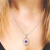 Divoti Custom Engraved-PVD Rose Gold Premier Disc Tag Medical Alert Necklace, Medical ID Necklace Women, Medical Pendant Tag and (24/28 in) PVD Rose Gold Snake -TP Blue view 2