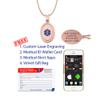 Divoti Custom Engraved-PVD Rose Gold Premier Disc Tag Medical Alert Necklace, Medical ID Necklace Women, Medical Pendant Tag and (24/28 in) PVD Rose Gold Snake -TP Blue view 4