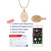 Divoti Custom Engraved-PVD Gold Premier Disc Tag Medical Alert Necklace, Medical ID Necklace Women, Medical Pendant Tag and (24/28 in) PVD Gold Snake -No Fill view 4