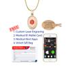 Divoti Custom Engraved-PVD Gold Premier Disc Tag Medical Alert Necklace, Medical ID Necklace Women, Medical Pendant Tag and (24/28 in) PVD Gold Snake -TP Red view 4
