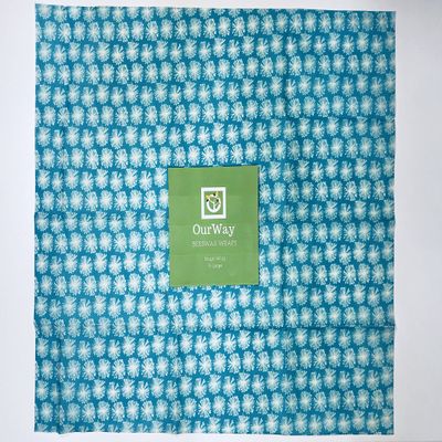 OurWay Beeswax Wraps 1 X-Large Reusable Food Storage Wrap (Blue Wishes)