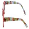 Calabria R774 Designer Colorful Rectangle Reading Glasses +1.00 Rose Red Women Readers Trendy Eyeglass w/Soft Case view 3