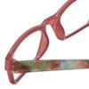 Calabria R774 Designer Colorful Rectangle Reading Glasses +1.00 Rose Red Women Readers Trendy Eyeglass w/Soft Case view 4