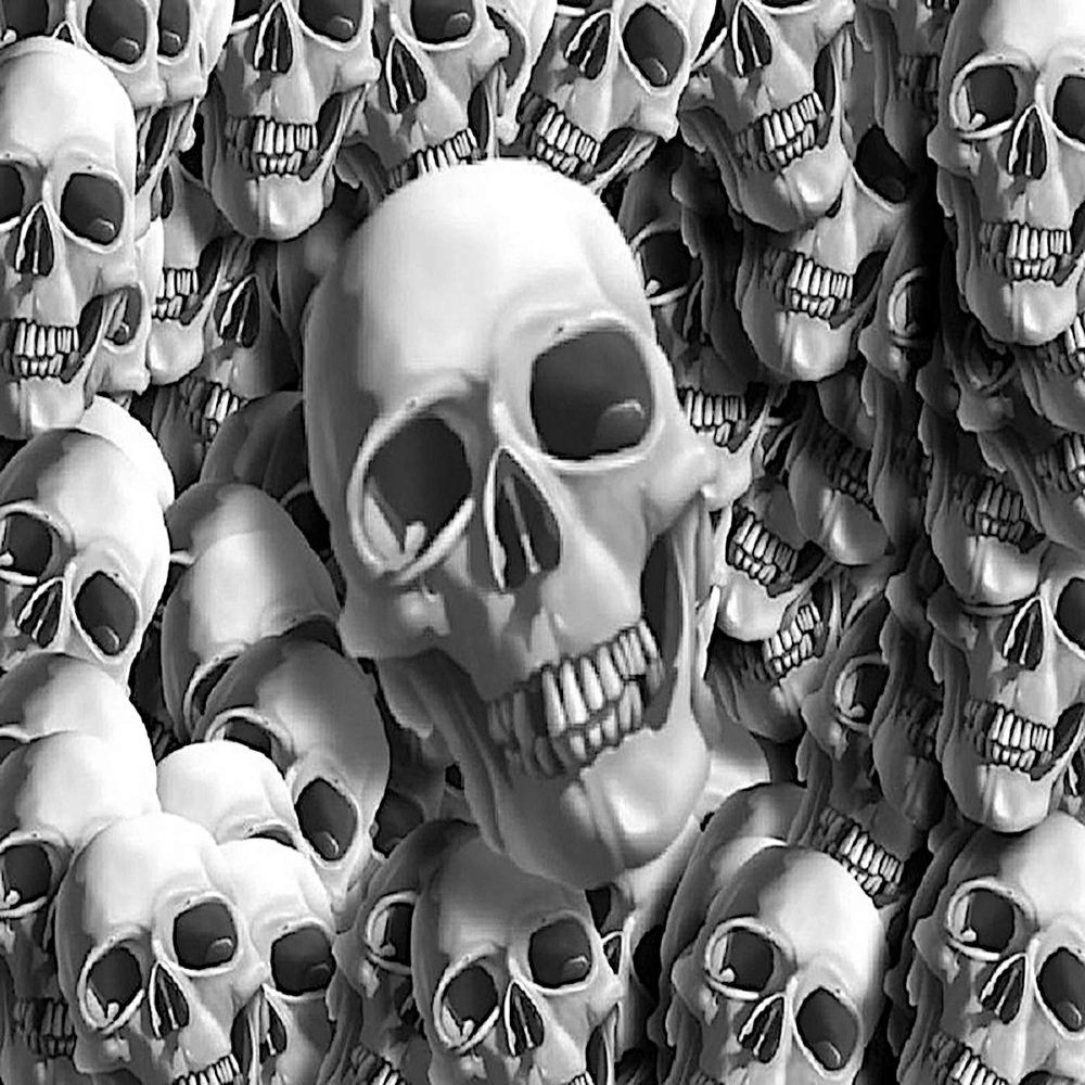 1/2 Sheet - Skulls Scary Halloweens Birthday - Edible Cake/Cupcake Party Topper - D5816
