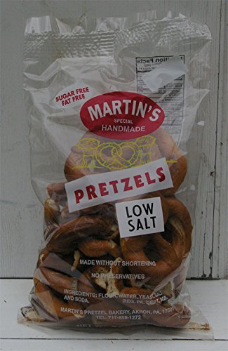 Martins Handmade Pretzels LOW SALT 8 oz Bag (Pack of 3)