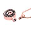 Skull Head Cremation urn Necklace Memorial Jewelry Stainless steel Ashes Keepsake Funeral Casket (Rose Gold) view 4