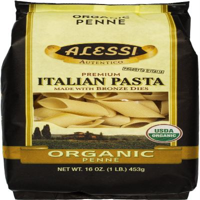 Alessi Italian Organic Penne, 1 Pound (Pack of 12)