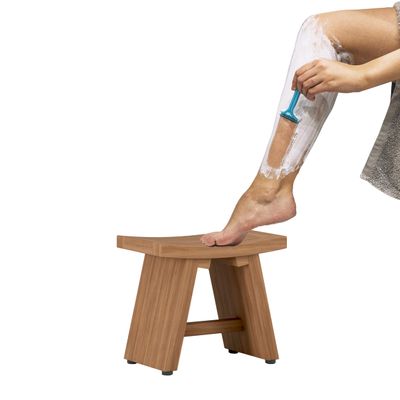 13" Asia Teak Shaving & Washing Foot Rest