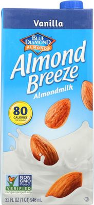 Blue Diamond Almond Breeze Milk Vanilla, 32 Ounce (Pack of 12)