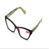2 Pairs of Stylish Classic Rectangle Reader With Spring Hinges, Women Female Leopard Temple Reading Glasses (2 Brown, 2.50) view 2