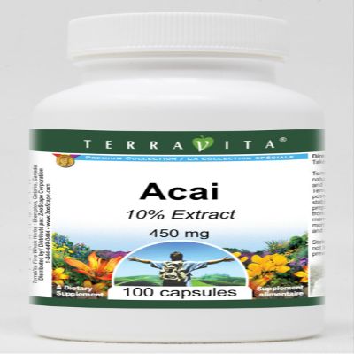 Acai 10% - 450 mg (100 Capsules, ZIN: 518796) - 3 Pack