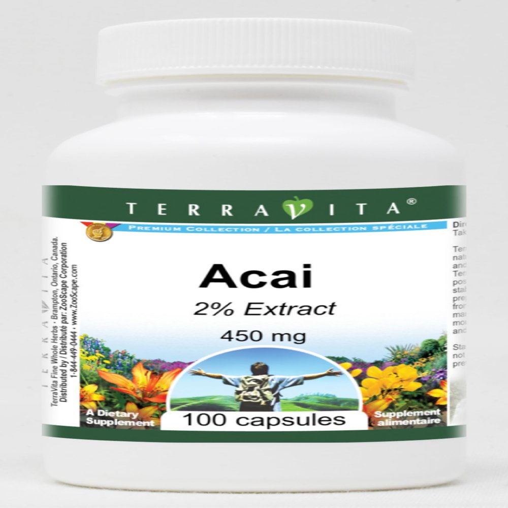 Acai 2% - 450 mg (100 Capsules, ZIN: 518801)