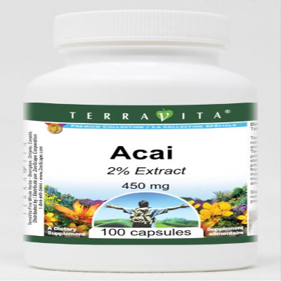 Acai 2% - 450 mg (100 Capsules, ZIN: 518801) - 3 Pack