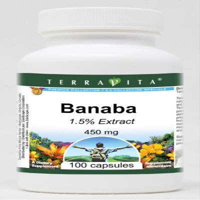 Banaba 1.5% - 450 mg (100 Capsules, ZIN: 519227) - 3 Pack
