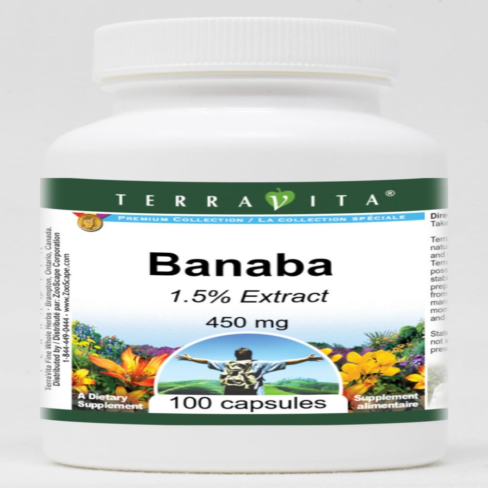 Banaba 1.5% - 450 mg (100 Capsules, ZIN: 519227) - 3 Pack