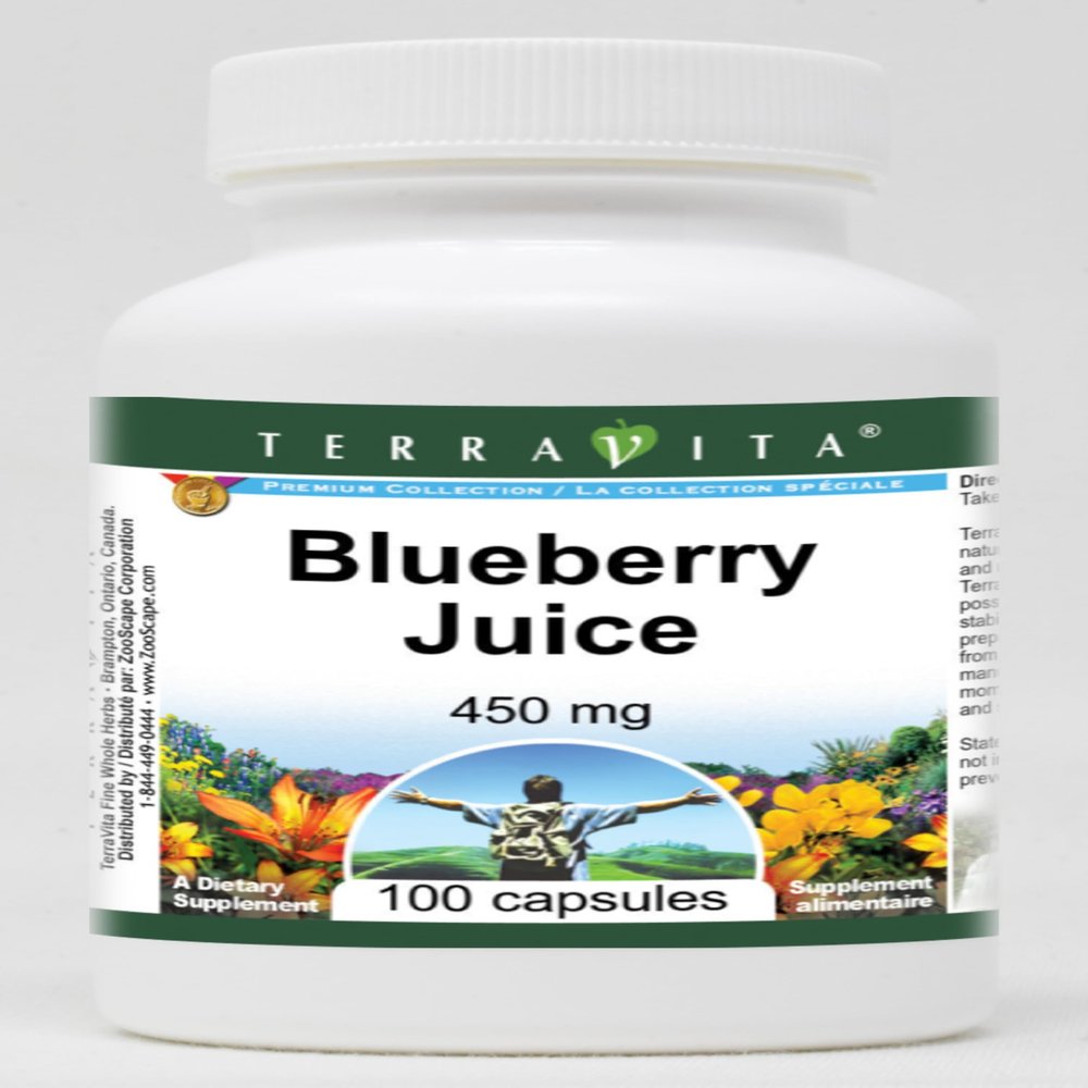 Blueberry Juice - 450 mg (100 Capsules, ZIN: 519293) - 3 Pack