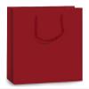 Pack Of 100, Solid Red Matte Medium Gift Bags 13 X 5 X 10" w/Cardboard Bottom Inserts & Coordinating Cord Handles view 1