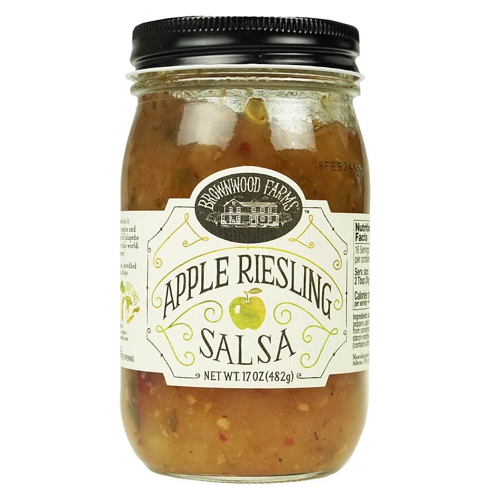 Brownwood Farms Fruit Salsa, Sweet and Fruity, Made in Small Batches, From the Great Lakes Region (Apple Riesling)