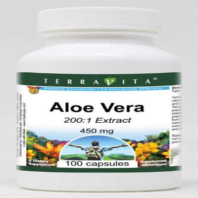 Aloe Vera 200:1-450 mg (100 Capsules, ZIN: 518925) - 3 Pack