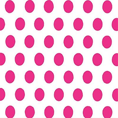 Pack Of 120, Raspberry Polka Dots Tissue Paper 20" X 30" Half Ream Tissue Prints For Packaging Made In Usa 100% Recycled