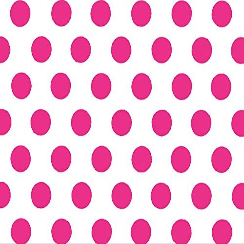 Pack Of 120, Raspberry Polka Dots Tissue Paper 20" X 30" Half Ream Tissue Prints For Packaging Made In Usa 100% Recycled